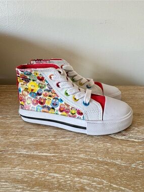 Kids Multicolor Character High-Top Sneakers - White/Red